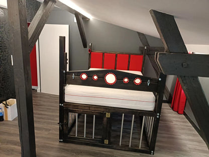 BDSM Wooden Bed with Restraining Options 