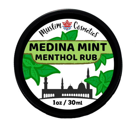 Medina Mint Menthol Rub Cream / 100% Natural Chest Rub / with No Petroleum / Organic Arnica and Mint from Saudi Arabia / Made in Canada