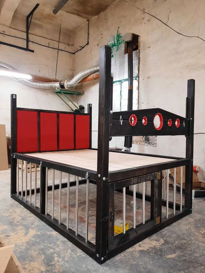 BDSM Wooden Bed with Restraining Options 