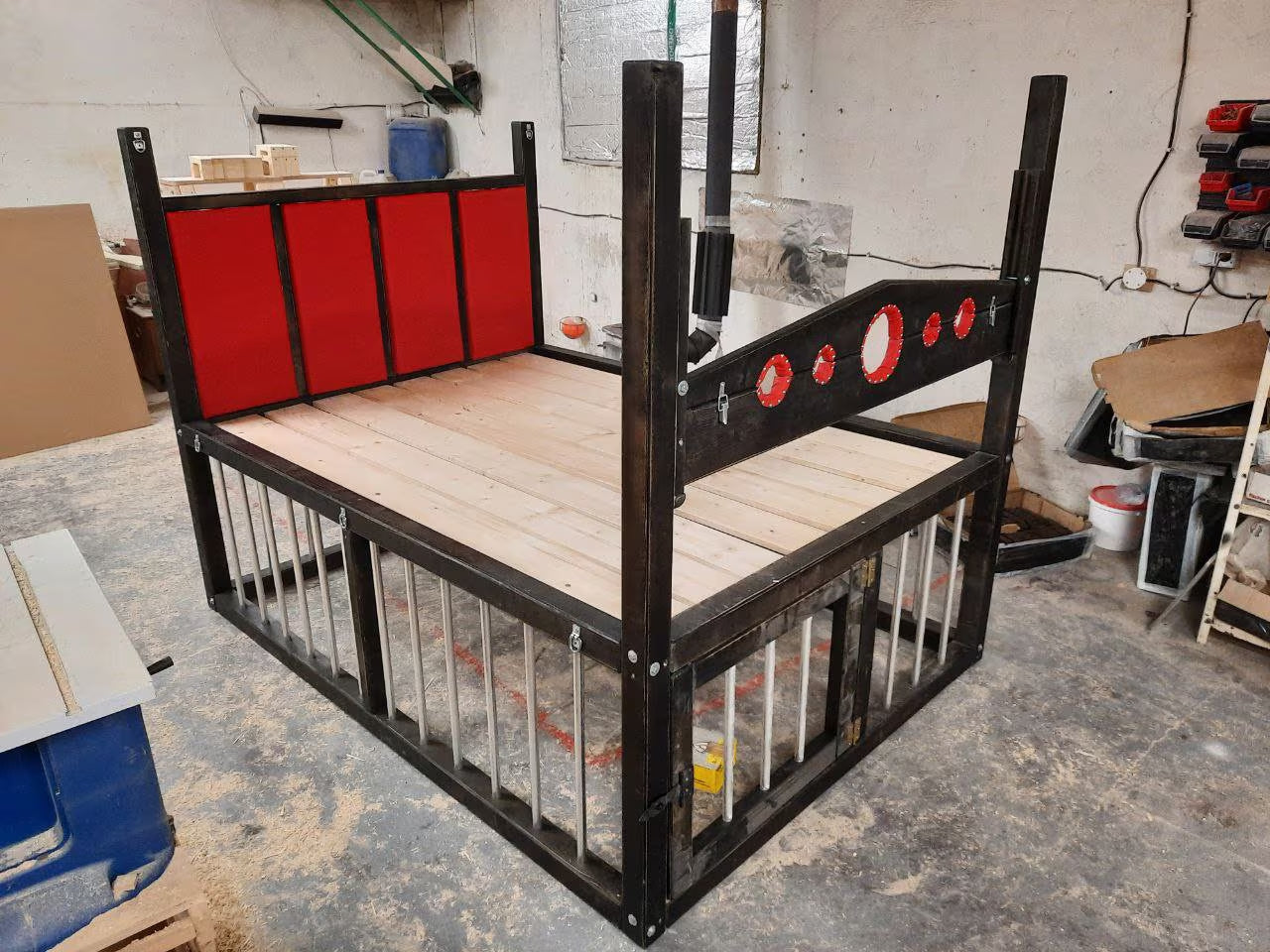 BDSM Wooden Bed with Restraining Options 