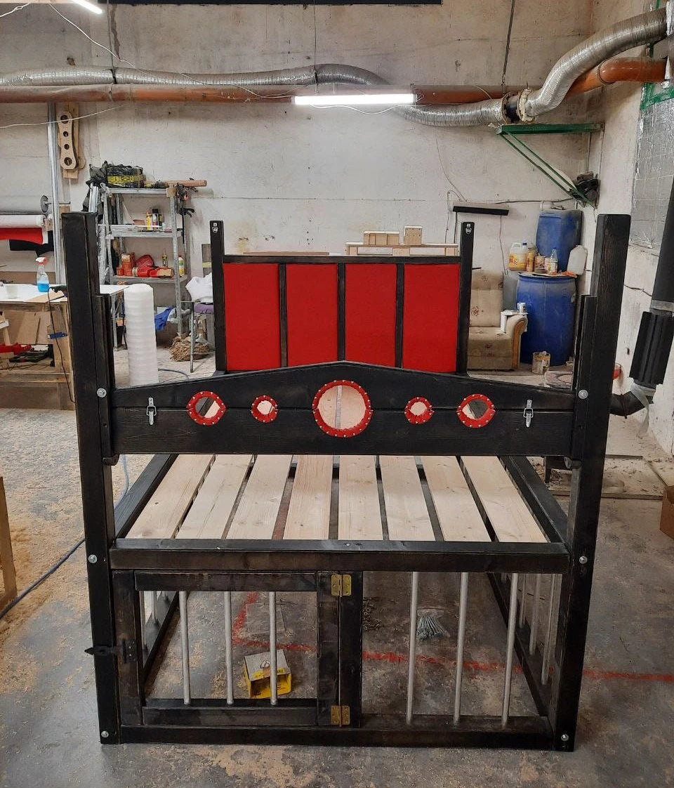 BDSM Wooden Bed with Restraining Options 