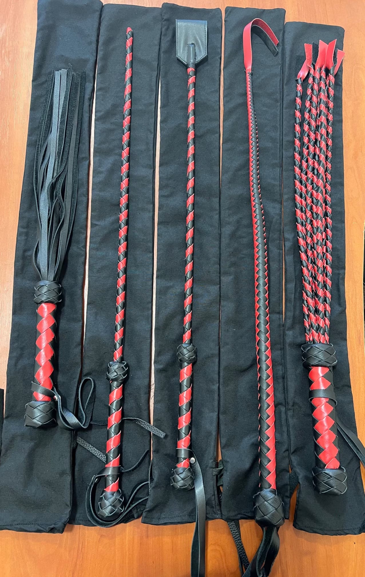 Leather Floggers Set